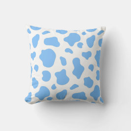 Almofada Sky Blue Cow Print Decorative Pillow
