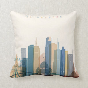 Almofada Skyline da cidade de Melbourne, Austrália