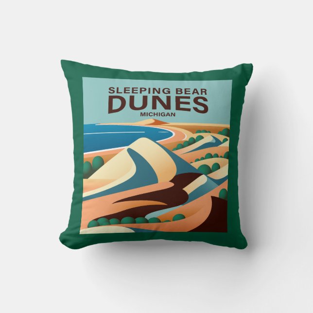 Almofada Slear Bear Dunes Michigan (Frente)