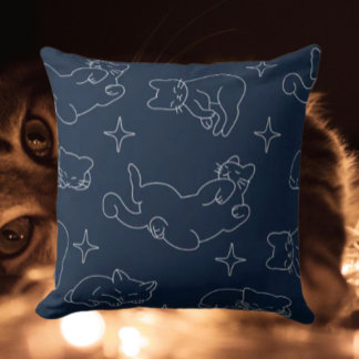Almofada Sleepy Cat Lover Throw Pillow – Cozy Pattern