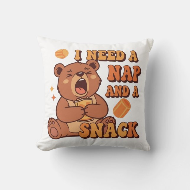 Almofada Sleepy Retro Bear Comfort Square Pillow (Frente)