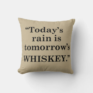 Almofada slogan de whiskey