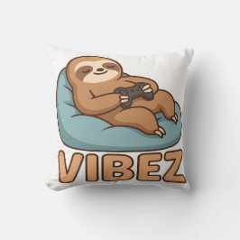Almofada Sloth Gamer Vibes Pillow – Chill Bean Bag Controll