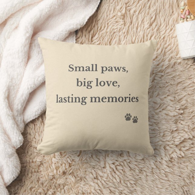 Almofada Small Paws Big Love Memorial Pillow (Cobertor)