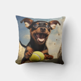 Almofada 🐶 Smiling Pinscher Puppy com Tênis