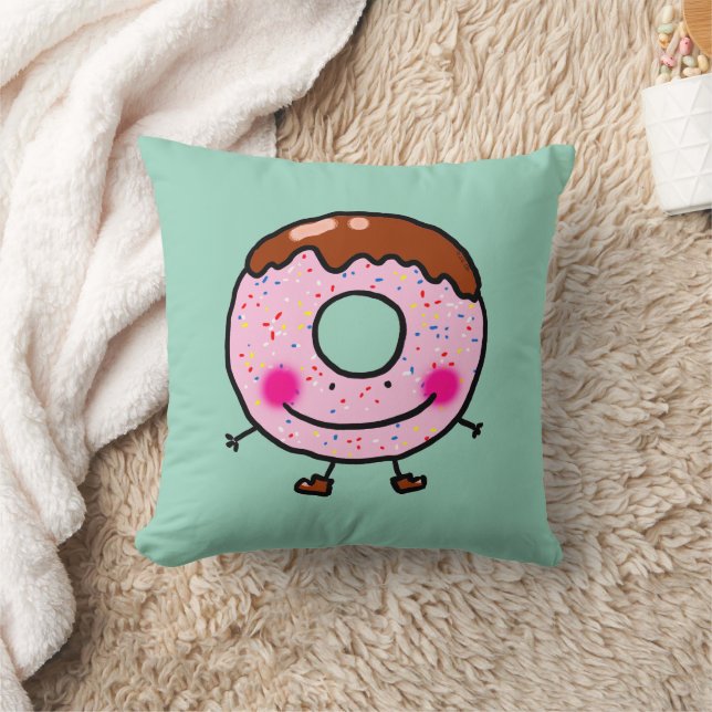 Almofada Smiling Sprinkle Donut Character Art (Cobertor)