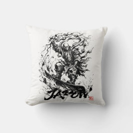 Almofada Snowboard Brush Art - Snowboarder Raijin God