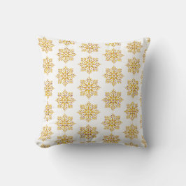 Almofada Snowflake Plaid Pattern Yellow
