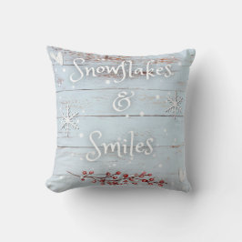 Almofada Snowflakes and Smiles Decretive Pillow