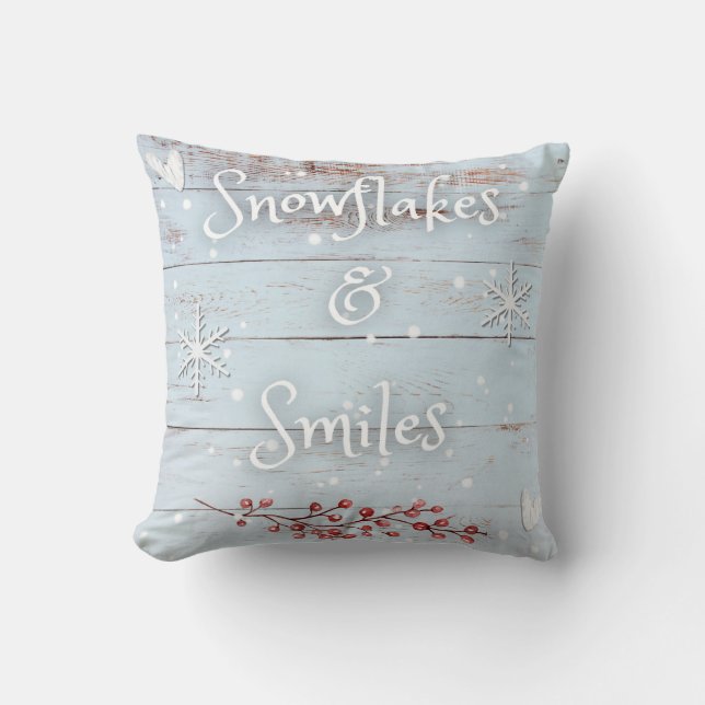 Almofada Snowflakes and Smiles Decretive Pillow (Frente)