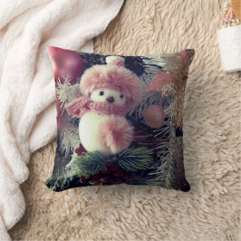 Almofada Snowman Christmas Throw Pillow