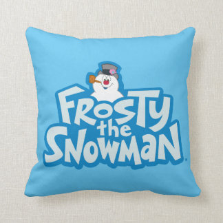 Almofada Snowman™ congelado | Logotipo empilhado congelado