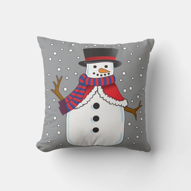 Almofada Snowman de Natal (Frente)