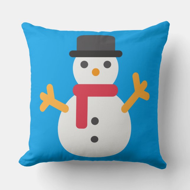 Almofada snowman emoji de natal (Frente)