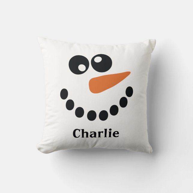 Almofada Snowman Face Personalizado (Frente)