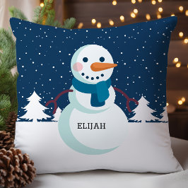 Almofada Snowman Personalizado Scarf Natal