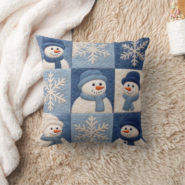 Almofada Snowmen and Snowflakes Quilt Pattern (Cobertor)