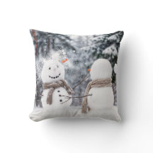 Snowmen Having a Snowball Fight