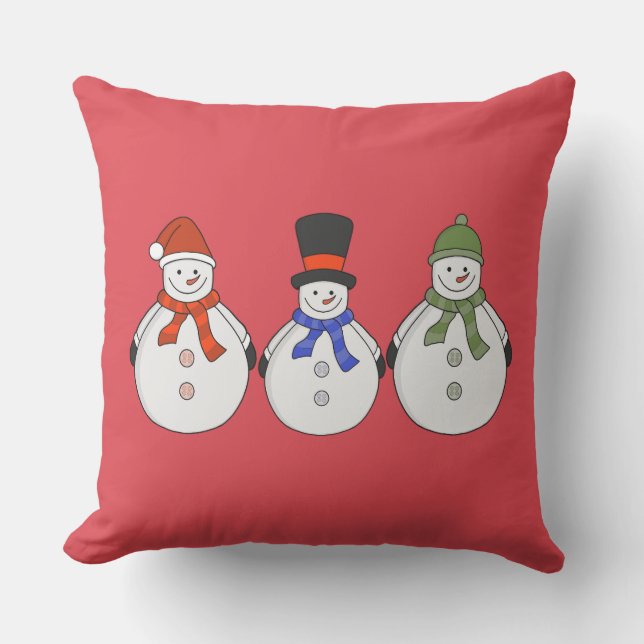 Almofada Snowmen Winter veio (Frente)