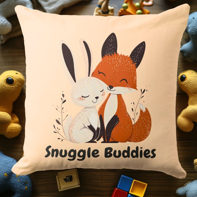 Almofada Snuggle Buddies Fox & Bunny | Amigos de Animais Co (Criador carregado)