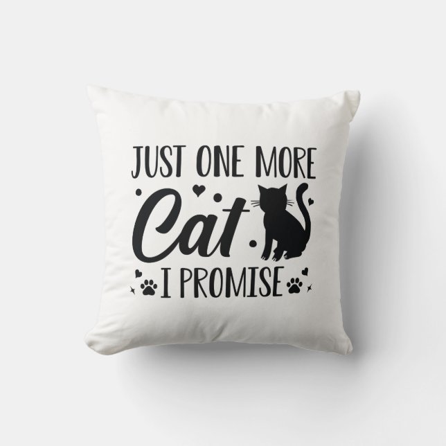 Almofada Só Mais Um Gato Que Prometo (Frente)