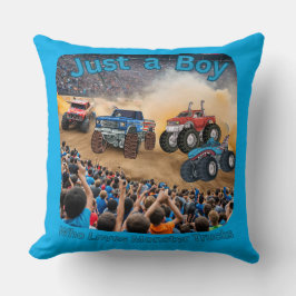 Almofada Só um garoto que ama caminhões monstros