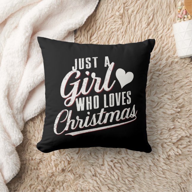 Almofada Só uma garota que adora o Natal (Cobertor)