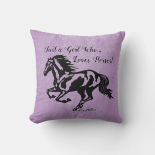 Almofada Só uma garota que ama cavalos, Travesseiro decora