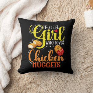 Almofada Só Uma Menina Que Ama A Menina De Frango Dando Pre