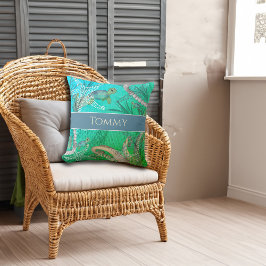 Almofada Sob a Tartaruga Personalizada do Mar