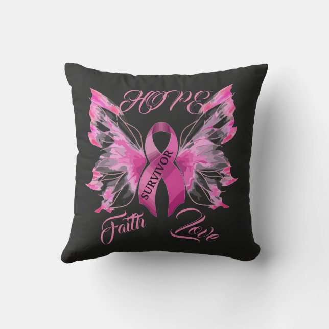 Almofada Sobrevivência do Câncer da Mama (Verso)