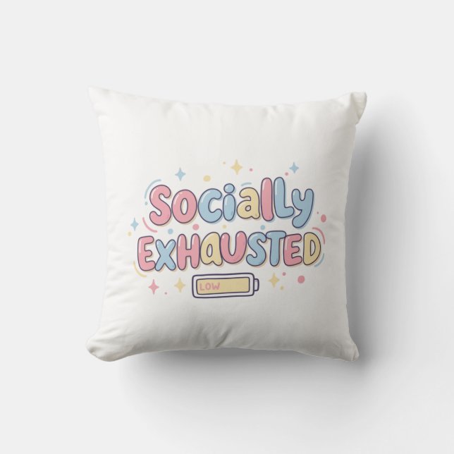 Almofada Socialmente Esgotado (Frente)