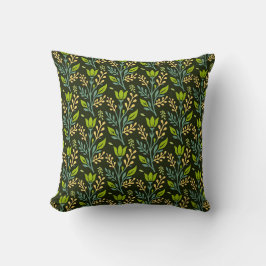 Almofada Sofisticado design de padrão floral azul e bege
