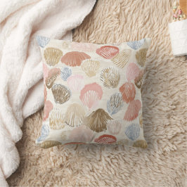 Almofada Soft Coastal Seashell Beach Pattern