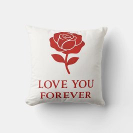 Almofada Soft Floral Forever Love Valentine Decorative