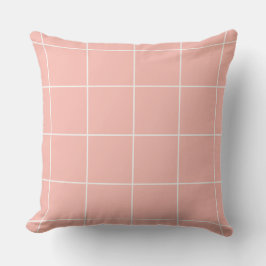 Almofada Soft Neutral Grid Pattern Minimal Check Design