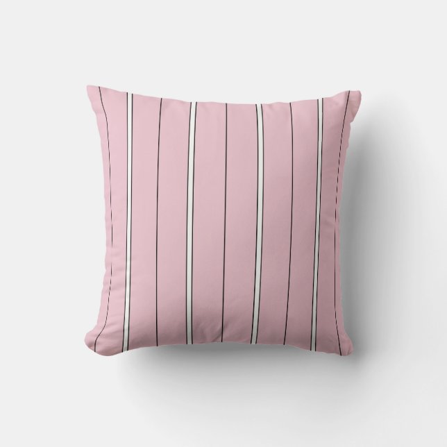 Almofada Soft Pink Vertical Stripe Pattern Minimal (Frente)