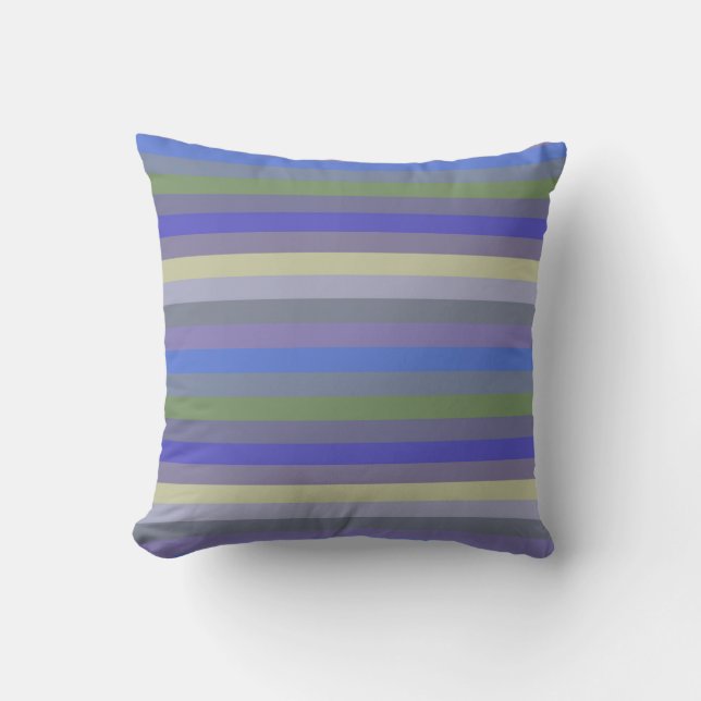 Almofada Soft Retro Rainbow Horizontal Stripes (Frente)