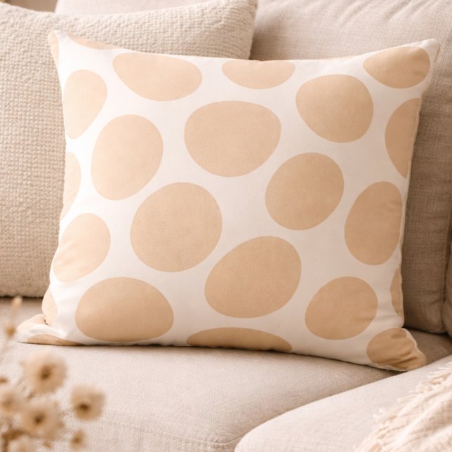 Almofada Soft Sand Geometry Throw Pillow (Soft sand tones and rounded geometry bring grounded balance to modern neutral spaces)