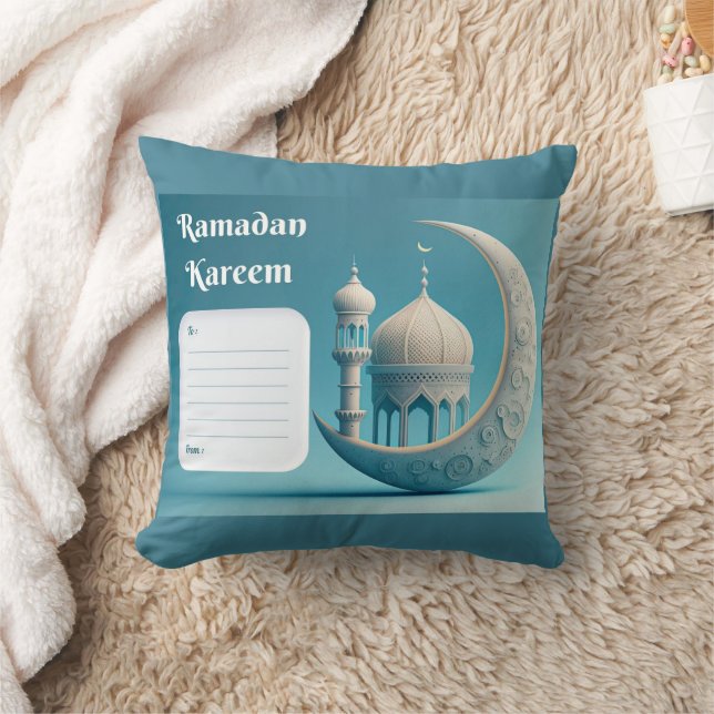 Almofada Soft Watercolor Mosque Ramadan Serenity (Cobertor)