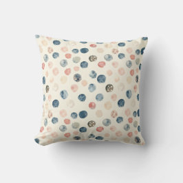 Almofada Soft Watercolor Polka Dots Throw Pillow