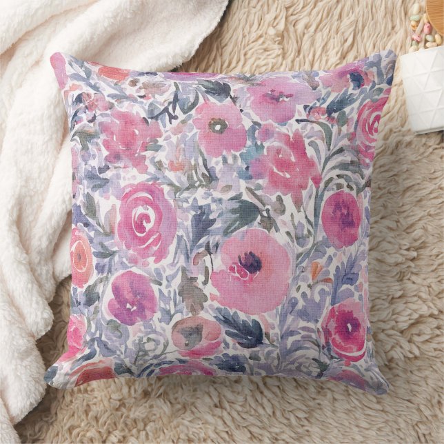 Almofada soft wildflower pastel pattern (Cobertor)