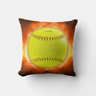 Almofada Softball artístico do SlipperyJoe sobre presentes