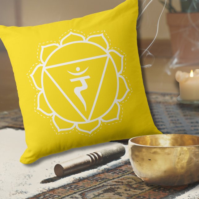 Almofada Solar Plexus Chakra | Manipura | Meditação Amarela (Criador carregado)