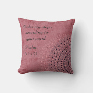 Almofada Solicitar meu Travesseiro de Rust Doily Psalm 119