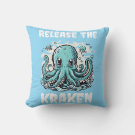 Almofada Solte o KRAKEN! Octopus bonito