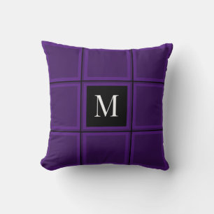 Almofada Solteiro Real Roxo Escuro - Personalizado Inicial