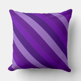 Almofada Sombras das faixas diagonais roxas