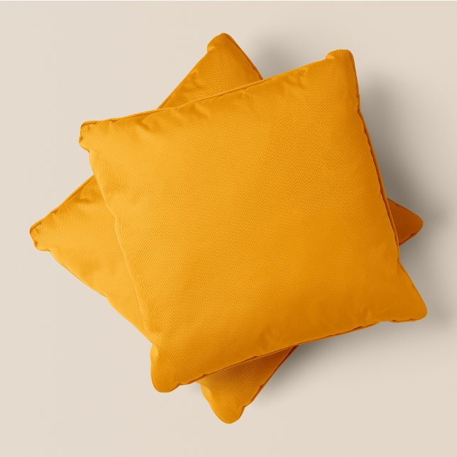 Almofada Sombras De Amarelo - Amarelo Goldenado - #EAA727 - (Shades Of Yellow - Goldenish Yellow - #EAA727 - Throw Pillow)