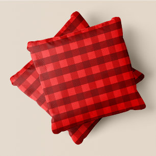 Almofada Sombras De Destaque Quadrados De Quadrado Vermelho